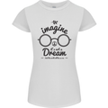 Imagine Its Not a Dream World Peace Hippy Womens Petite Cut T-Shirt White
