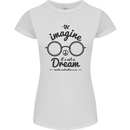 Imagine Its Not a Dream World Peace Hippy Womens Petite Cut T-Shirt White