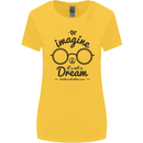 Imagine Its Not a Dream World Peace Hippy Womens Wider Cut T-Shirt Yellow