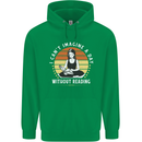 Imagine a Day Without Reading Bookworm Childrens Kids Hoodie Irish Green