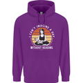 Imagine a Day Without Reading Bookworm Childrens Kids Hoodie Purple