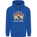 Imagine a Day Without Reading Bookworm Childrens Kids Hoodie Royal Blue