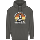 Imagine a Day Without Reading Bookworm Childrens Kids Hoodie Storm Grey