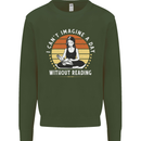 Imagine a Day Without Reading Bookworm Kids Sweatshirt Jumper Forest Green