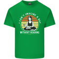 Imagine a Day Without Reading Bookworm Kids T-Shirt Childrens Irish Green