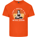 Imagine a Day Without Reading Bookworm Kids T-Shirt Childrens Orange