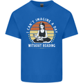 Imagine a Day Without Reading Bookworm Kids T-Shirt Childrens Royal Blue