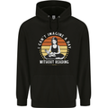 Imagine a Day Without Reading Bookworm Mens 80% Cotton Hoodie Black