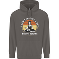 Imagine a Day Without Reading Bookworm Mens 80% Cotton Hoodie Charcoal