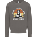 Imagine a Day Without Reading Bookworm Mens Sweatshirt Jumper Charcoal