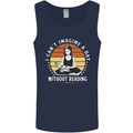 Imagine a Day Without Reading Bookworm Mens Vest Tank Top Navy Blue