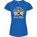 Imagine a Day Without Reading Bookworm Womens Petite Cut T-Shirt Royal Blue