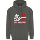 In Case of Emergency Save My Guitars Childrens Kids Hoodie Storm Grey