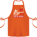 In Case of Emergency Save My Guitars Cotton Apron 100% Organic Orange