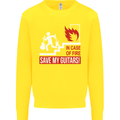 In Case of Emergency Save My Guitars Kids Sweatshirt Jumper Yellow