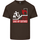 In Case of Emergency Save My Guitars Kids T-Shirt Childrens Chocolate
