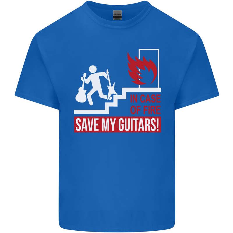 In Case of Emergency Save My Guitars Kids T-Shirt Childrens Royal Blue