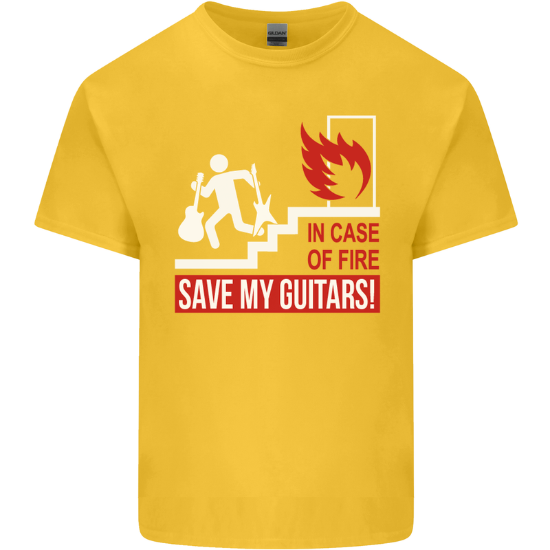 In Case of Emergency Save My Guitars Kids T-Shirt Childrens Yellow