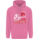 In Case of Emergency Save My Guitars Mens 80% Cotton Hoodie Azelea