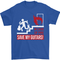 In Case of Emergency Save My Guitars Mens T-Shirt Cotton Gildan Royal Blue