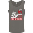 In Case of Emergency Save My Guitars Mens Vest Tank Top Charcoal