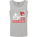 In Case of Emergency Save My Guitars Mens Vest Tank Top Sports Grey