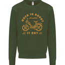 In Doubt Moped Biker Motorcycle Scooter Kids Sweatshirt Jumper Forest Green