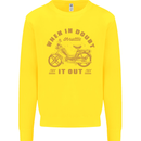 In Doubt Moped Biker Motorcycle Scooter Kids Sweatshirt Jumper Yellow