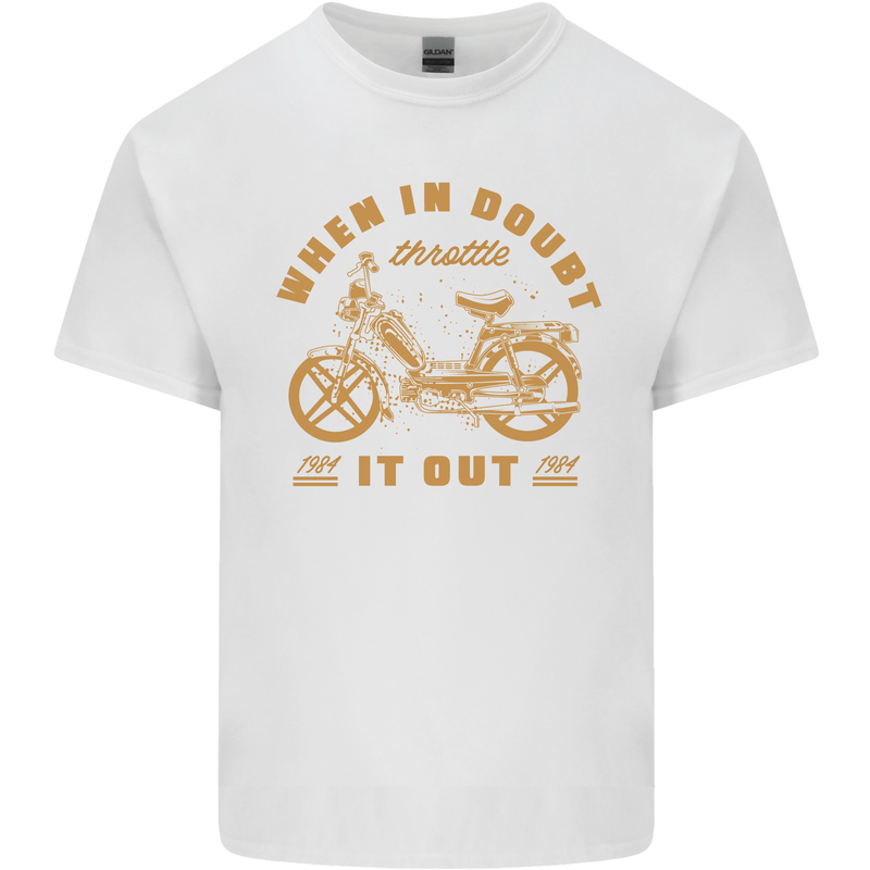 In Doubt Moped Biker Motorcycle Scooter Kids T-Shirt Childrens White