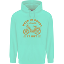 In Doubt Moped Biker Motorcycle Scooter Mens 80% Cotton Hoodie Peppermint