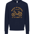 In Doubt Moped Biker Motorcycle Scooter Mens Sweatshirt Jumper Navy Blue
