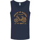 In Doubt Moped Biker Motorcycle Scooter Mens Vest Tank Top Navy Blue