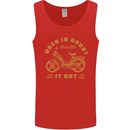 In Doubt Moped Biker Motorcycle Scooter Mens Vest Tank Top Red