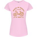 In Doubt Moped Biker Motorcycle Scooter Womens Petite Cut T-Shirt Light Pink