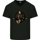In Guitars we Trust Guitarist Acoustic Mens V-Neck Cotton T-Shirt Black