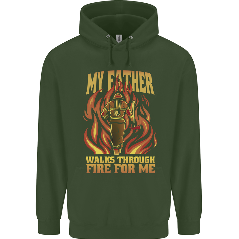 In Love With Mary Jane Funny Weed Childrens Kids Hoodie Forest Green