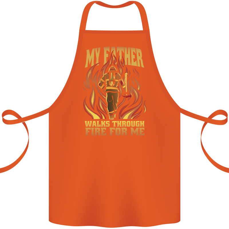 In Love With Mary Jane Funny Weed Cotton Apron 100% Organic Orange