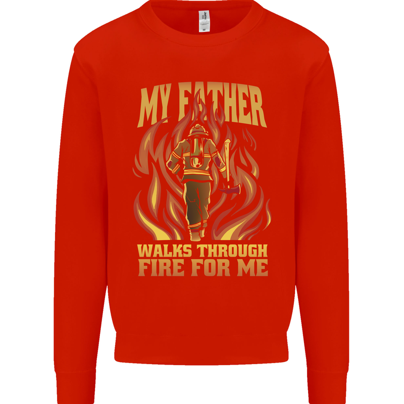 In Love With Mary Jane Funny Weed Kids Sweatshirt Jumper Bright Red