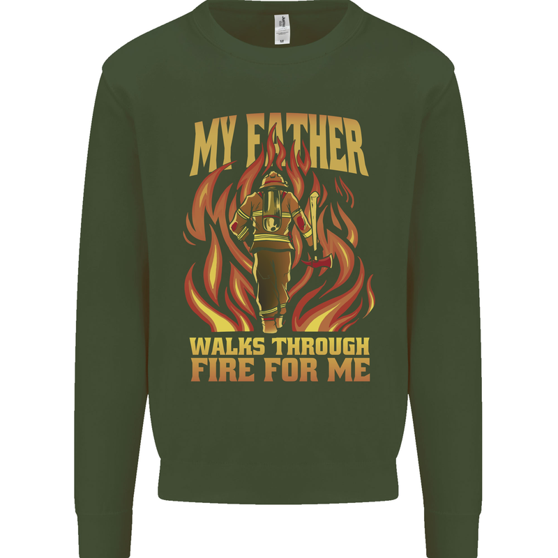 In Love With Mary Jane Funny Weed Kids Sweatshirt Jumper Forest Green