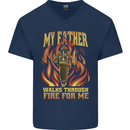 In Love With Mary Jane Funny Weed Mens V-Neck Cotton T-Shirt Navy Blue