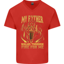 In Love With Mary Jane Funny Weed Mens V-Neck Cotton T-Shirt Red