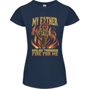 In Love With Mary Jane Funny Weed Womens Petite Cut T-Shirt Navy Blue