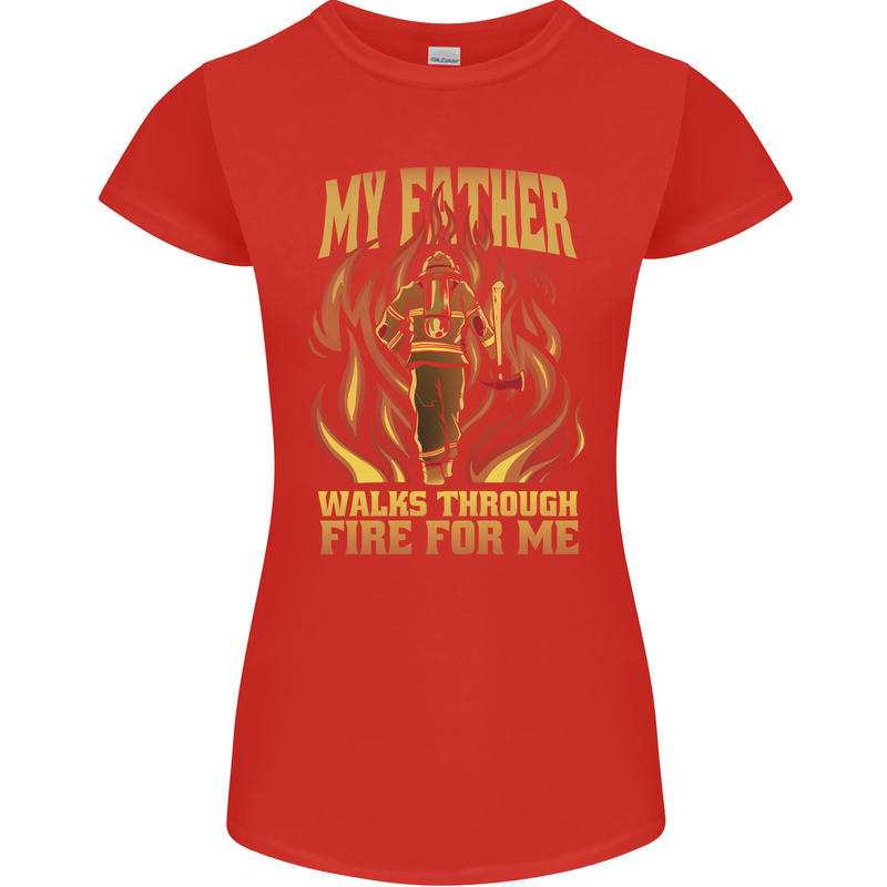 In Love With Mary Jane Funny Weed Womens Petite Cut T-Shirt Red
