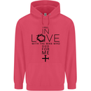 In Love With the Cross Christian Christ Childrens Kids Hoodie Heliconia