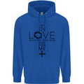 In Love With the Cross Christian Christ Childrens Kids Hoodie Royal Blue