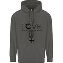 In Love With the Cross Christian Christ Childrens Kids Hoodie Storm Grey