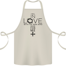 In Love With the Cross Christian Christ Cotton Apron 100% Organic Natural
