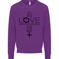 In Love With the Cross Christian Christ Kids Sweatshirt Jumper Purple