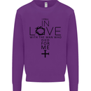 In Love With the Cross Christian Christ Kids Sweatshirt Jumper Purple