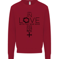 In Love With the Cross Christian Christ Kids Sweatshirt Jumper Red